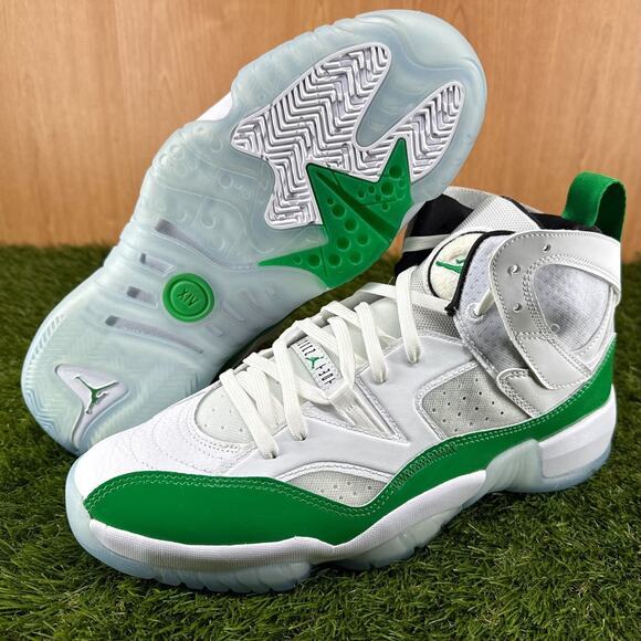 Jordan Jumpman Two Trey White Lucky Green Sneakers DO1925-130 Men’s Size 11